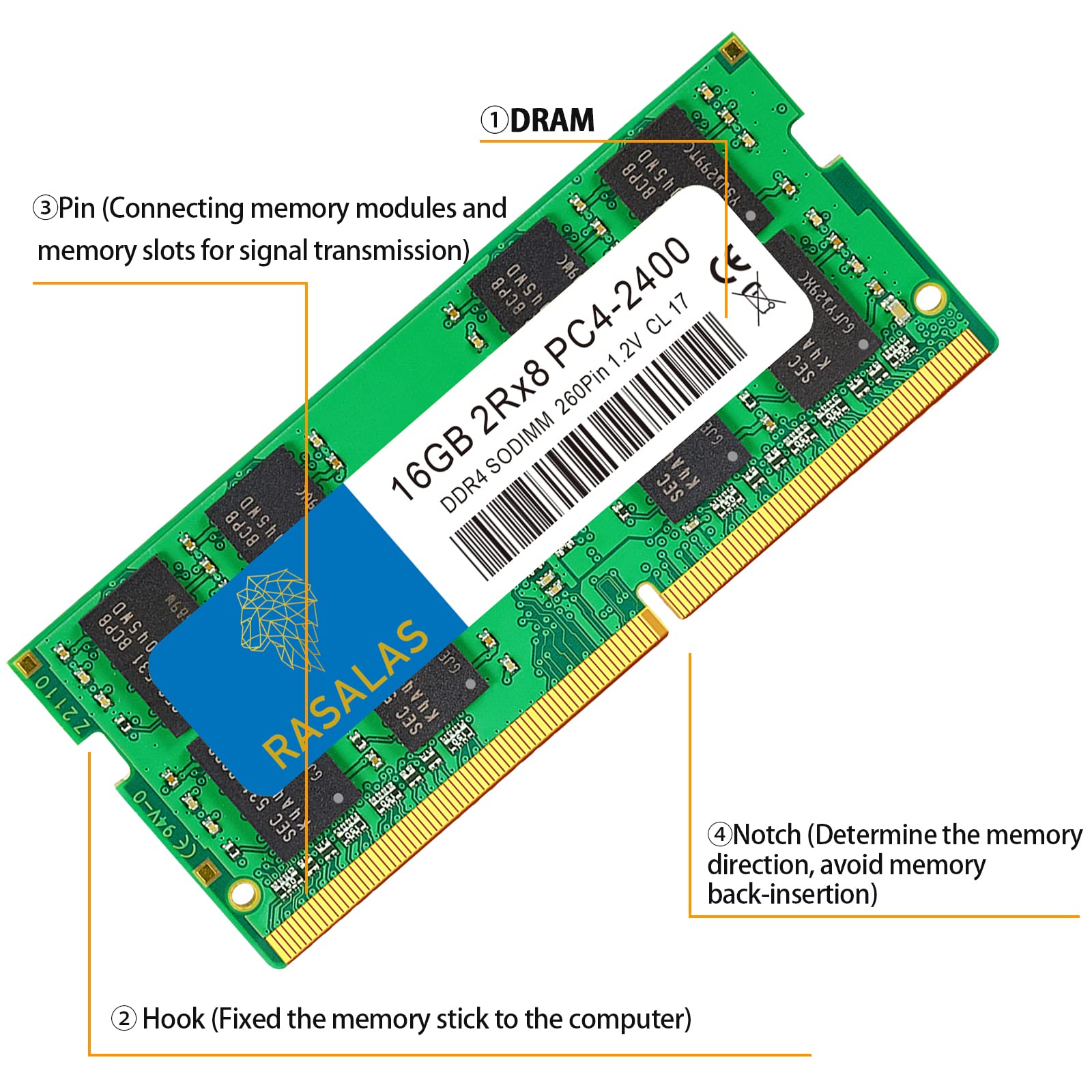 Amazon.com: RASALAS 16GB 2RX8 DDR4 2400MHz (DDR4-2400) PC4-19200